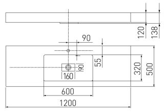 Раковина Акватон Ричмонд 120см белый 1A70583KRD010